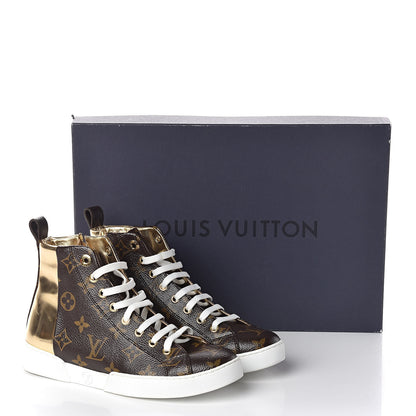Louis Vuitton Patent Monogram Stellar Sneaker Boots 35.5 Gold 8 of 8