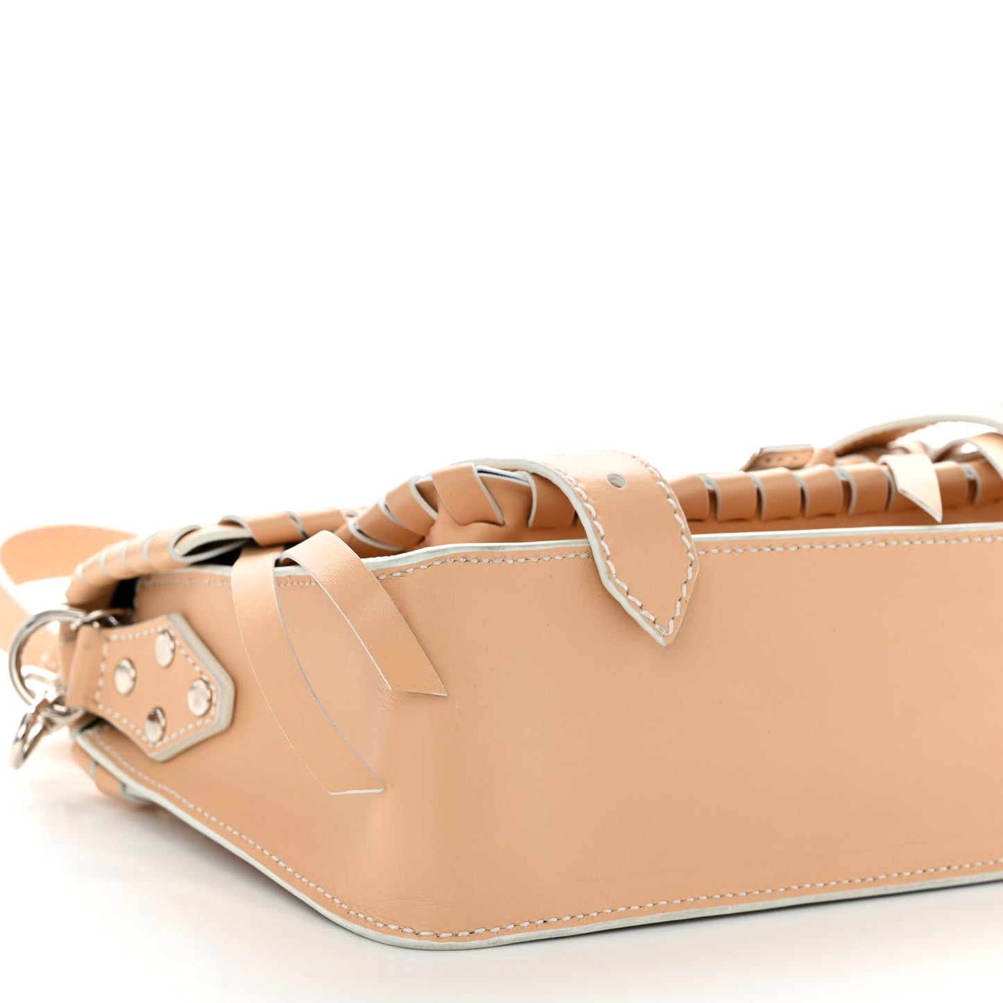 Calfskin Tiny Whipstitch PS1 Satchel Warm Sand