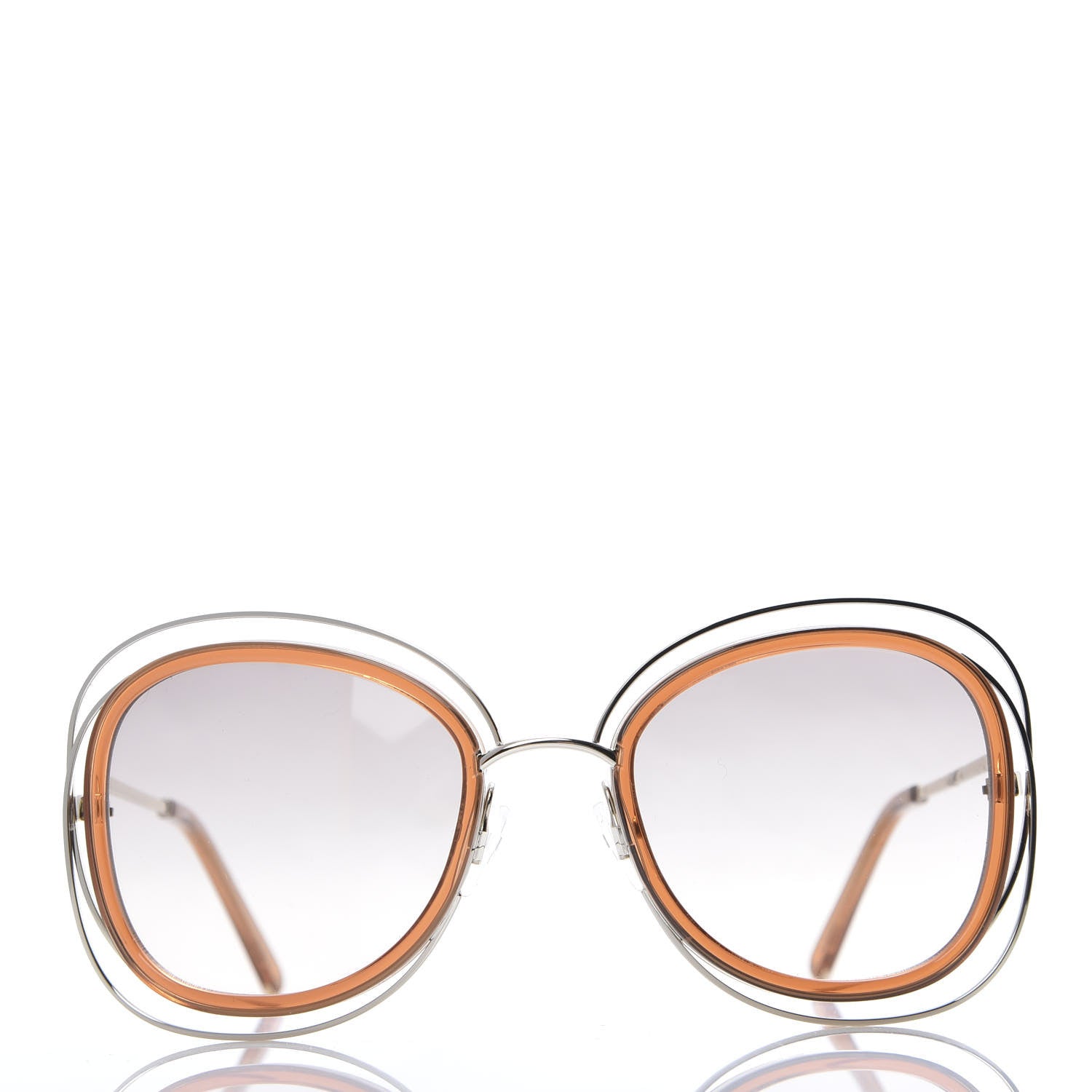 Chloe Oversized Carlina Sunglasses CE123S Gold Peach 2 of 9