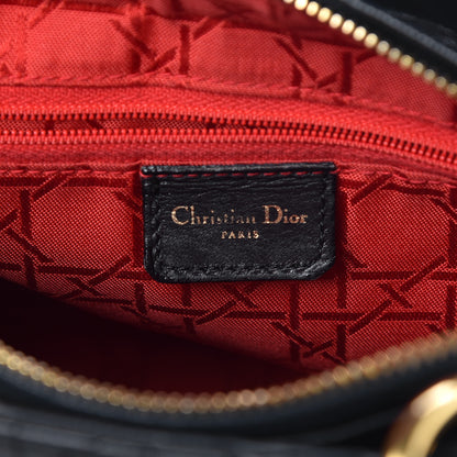 Christian Dior Lambskin Cannage Medium Lady Dior Black 6 of 9