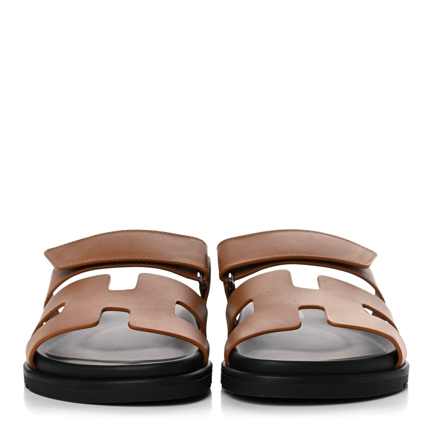 Hermes Calfskin Womens Chypre Sandals 36.5 Naturel 2 of 11