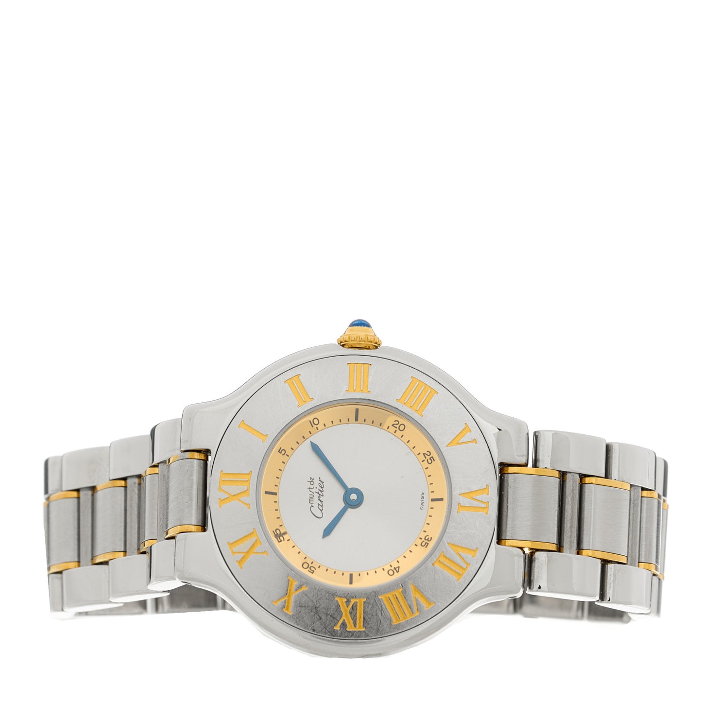 Stainless Steel 18K Yellow Gold 31mm Must De 21 Quartz Watch