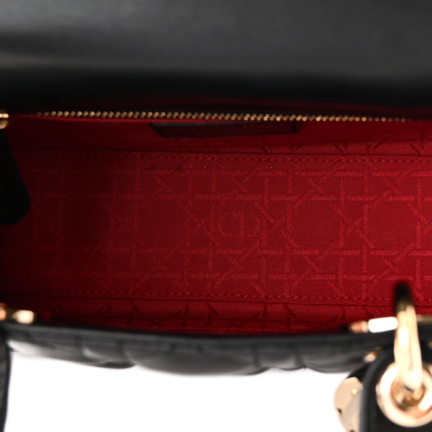 Christian Dior Lambskin Cannage Small Lucky Badges My Lady Dior Black 5 of 9