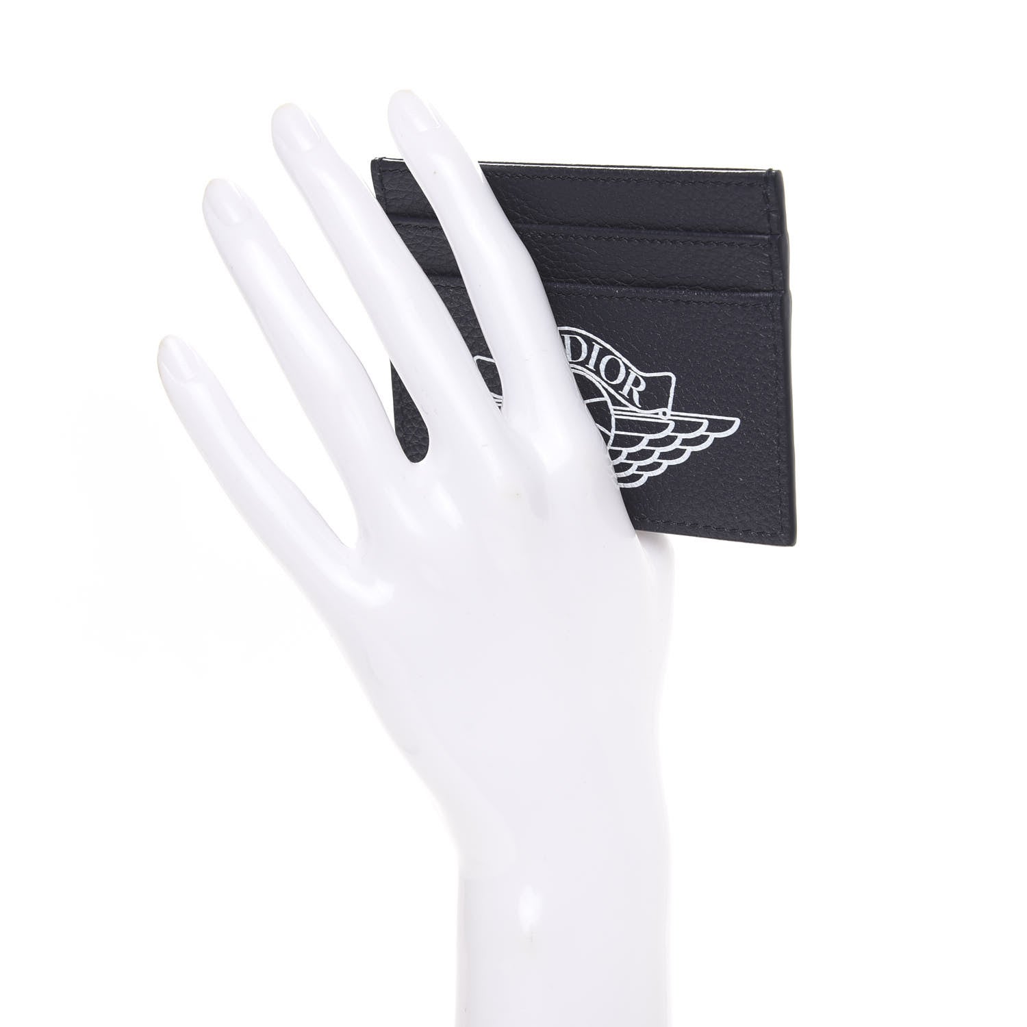Christian Dior X AIR JORDAN Grained Calfskin Card Holder Bleu 2 of 7