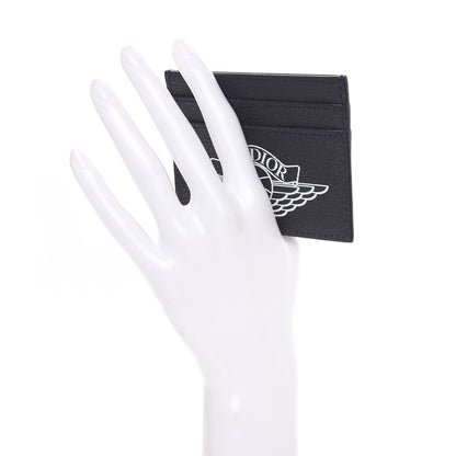 Christian Dior X AIR JORDAN Grained Calfskin Card Holder Bleu 2 of 7