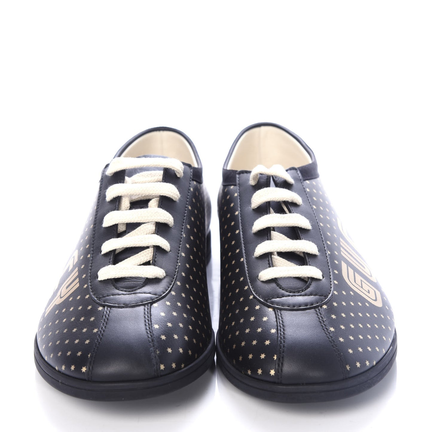 X SEGA Calfskin Guccy Mens Falacer Sneakers 6 Black
