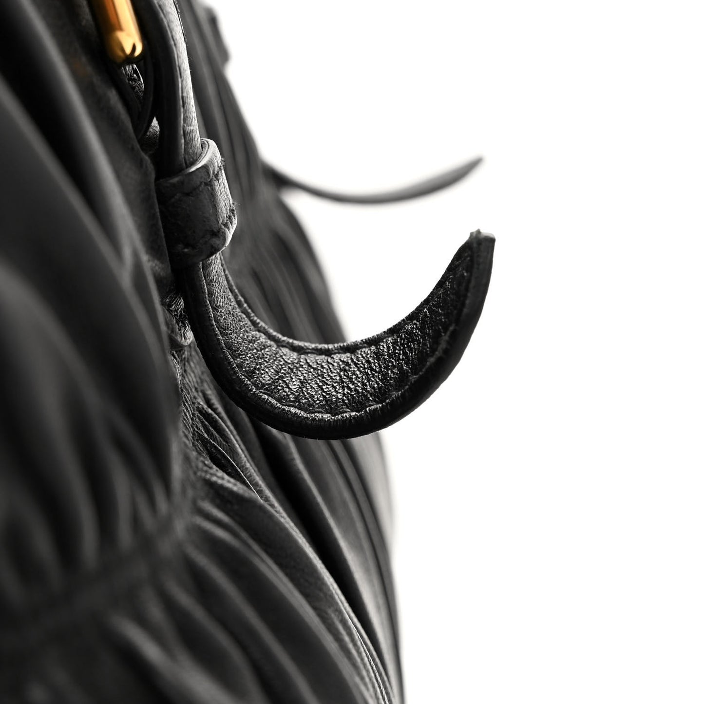Nappa Gaufre Shopping Satchel Black