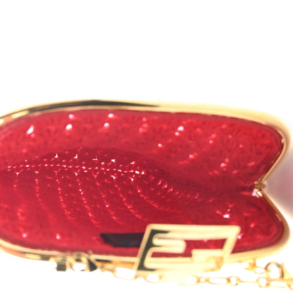 Fendi Fabric Crochet Baguette Phone Bag Red 4 of 7