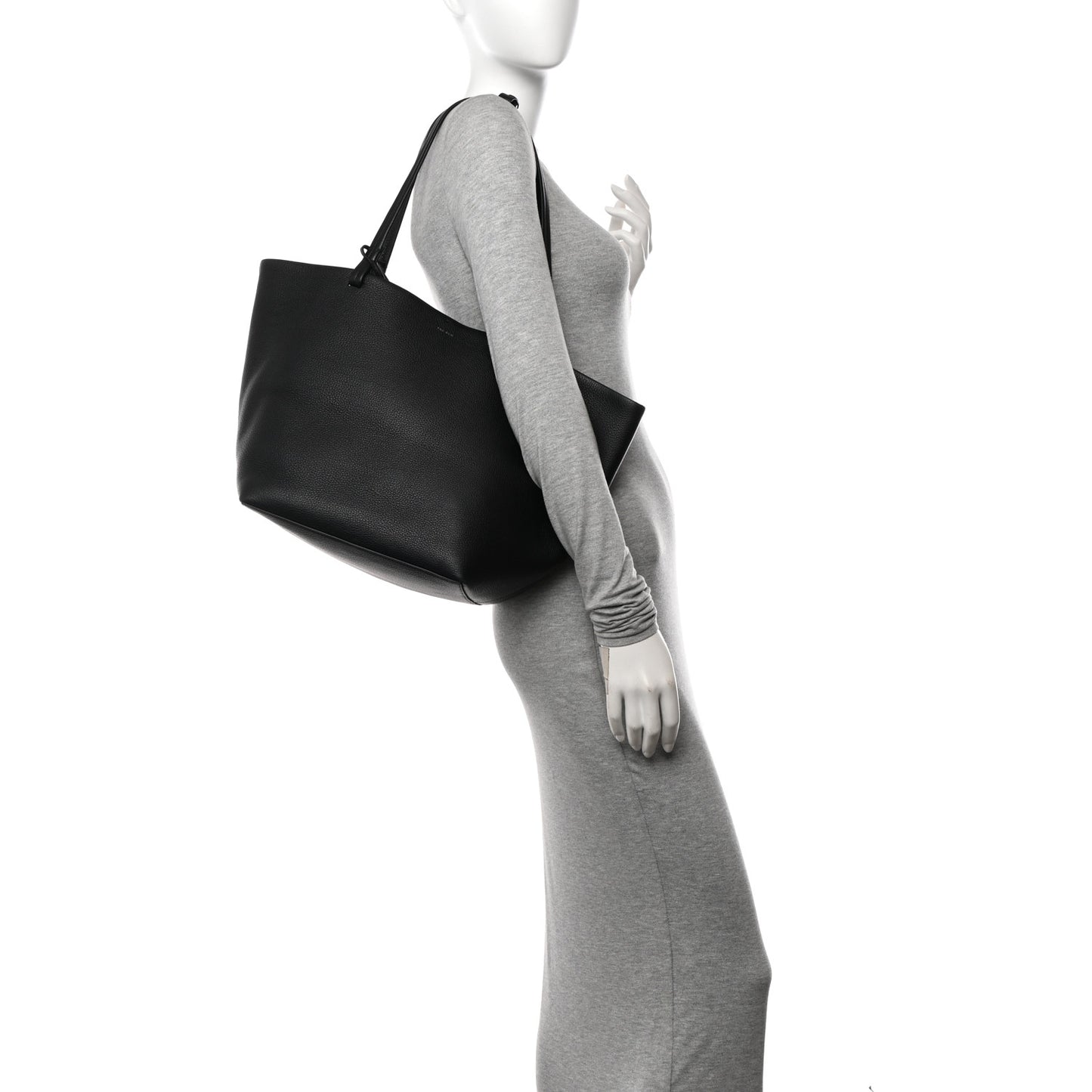 Grained Calfskin Park Tote Three Black