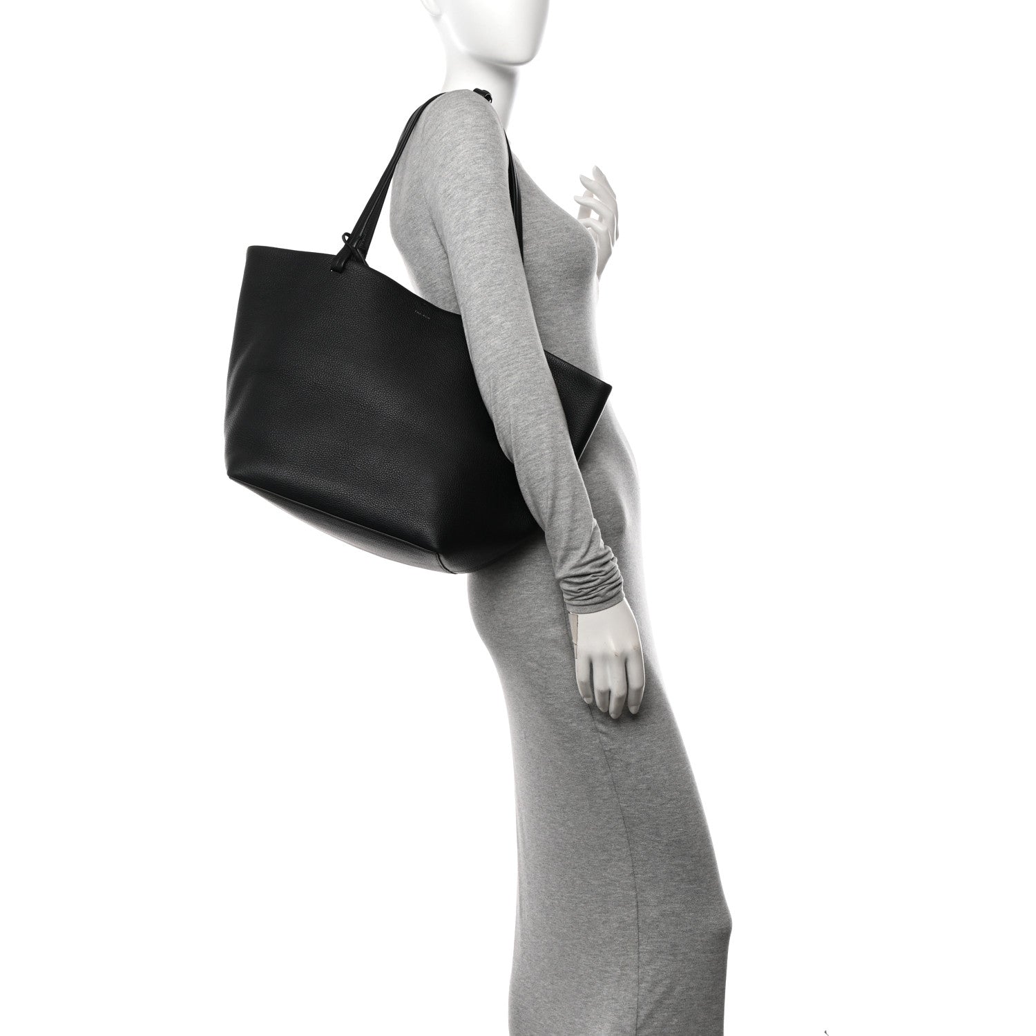 The Row Grained Calfskin Park Tote Three Black 2 of 13