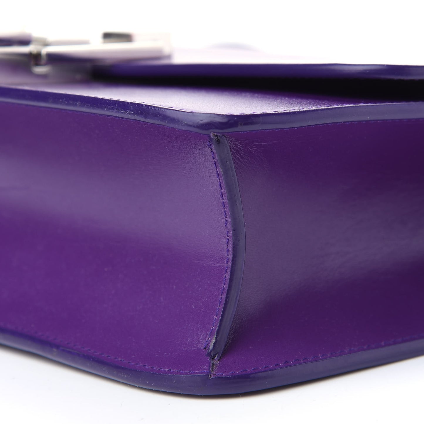 Smooth Calfskin Carre Satchel Purple