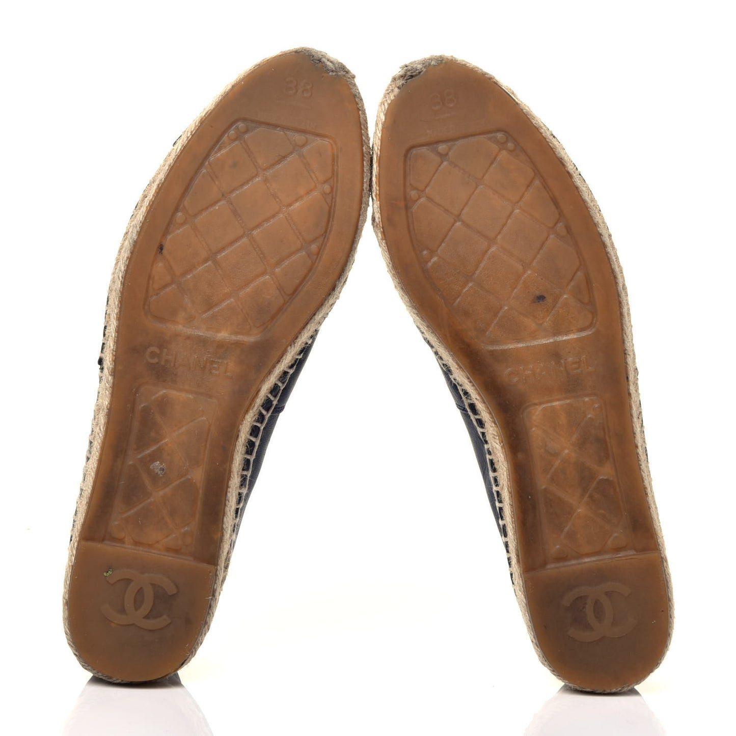 Lambskin CC Espadrilles 38 Navy Black