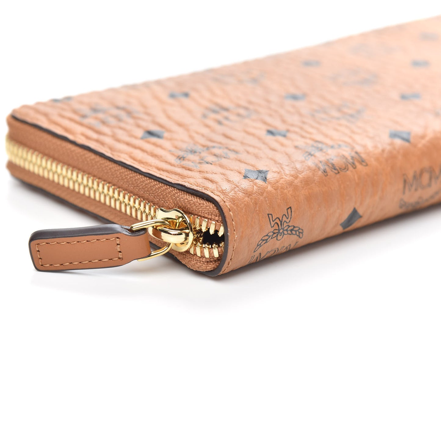 Visetos Large Zip Around Wallet Cognac