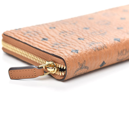 MCM Visetos Large Zip Around Wallet Cognac 7 of 9