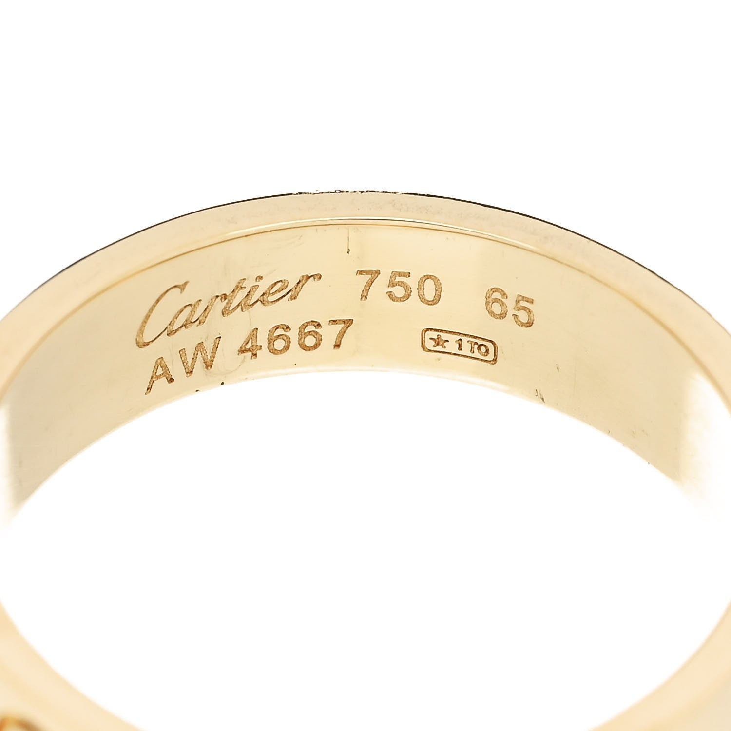 Cartier 18K Yellow Gold 5.5mm LOVE Ring 65 11 4 of 5