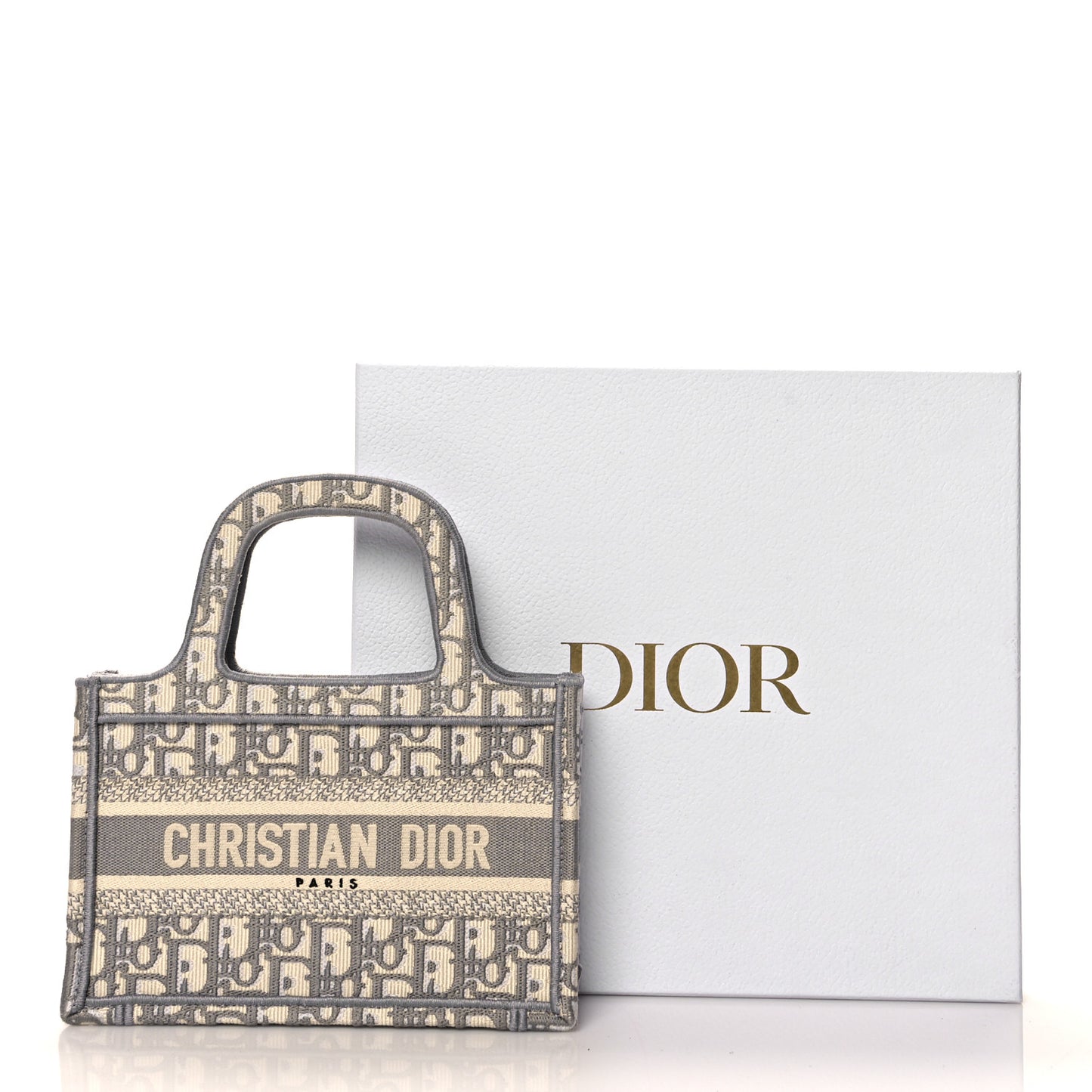 Oblique Mini Book Tote Grey Multicolor