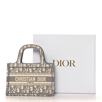 Christian Dior Oblique Mini Book Tote Grey Multicolor 11 of 11
