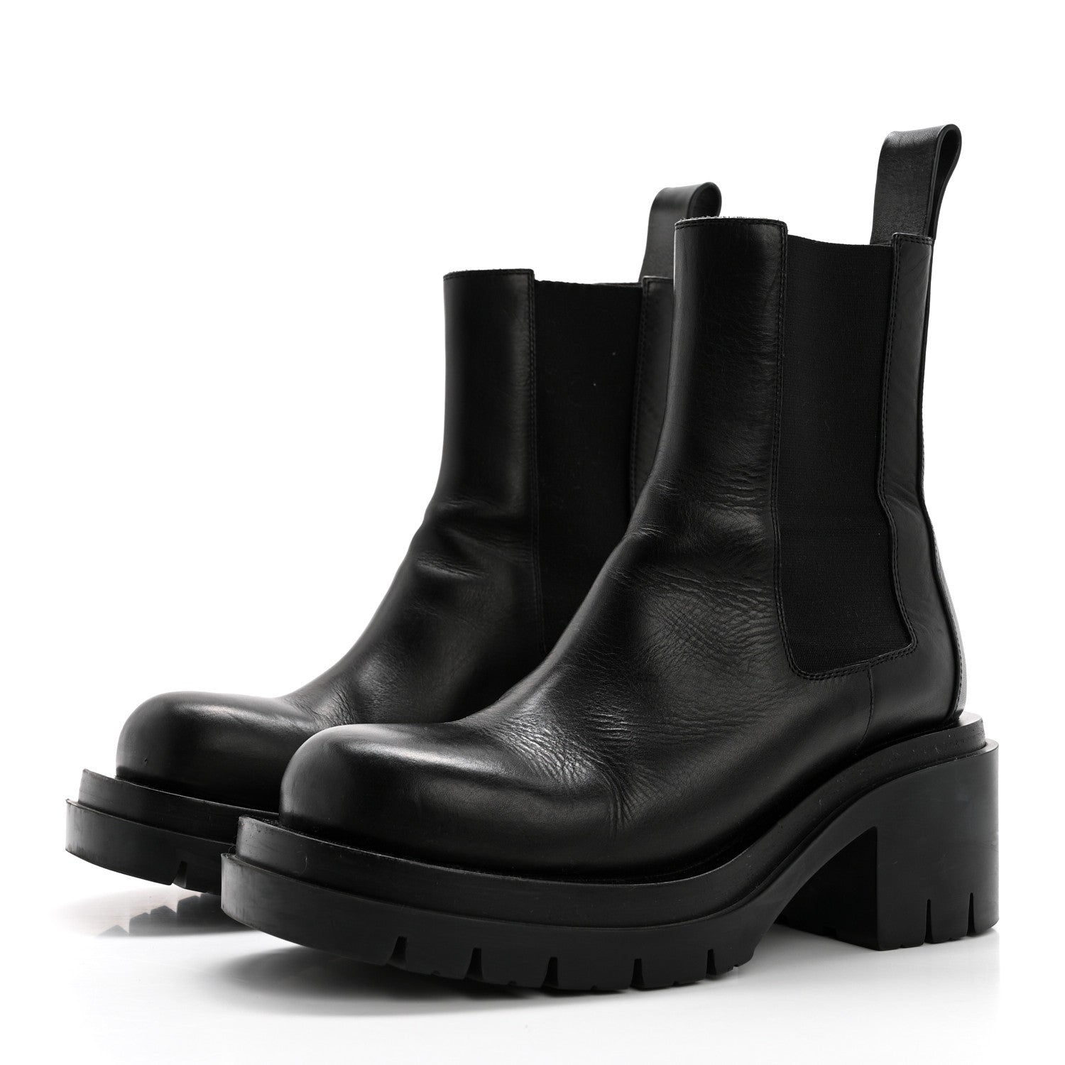 Bottega Veneta Calfskin The Lug Chelsea 30/70mm Ankle Boots 37.5 Black 3 of 8