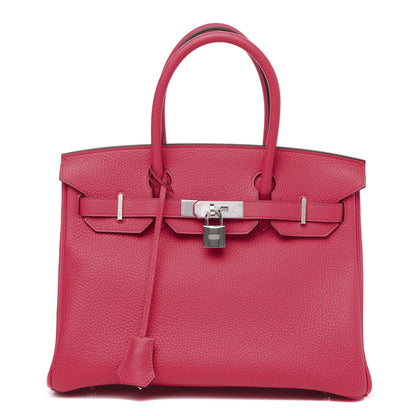 Hermes Taurillon Clemence Birkin 30 Rose Extreme 1 of 10