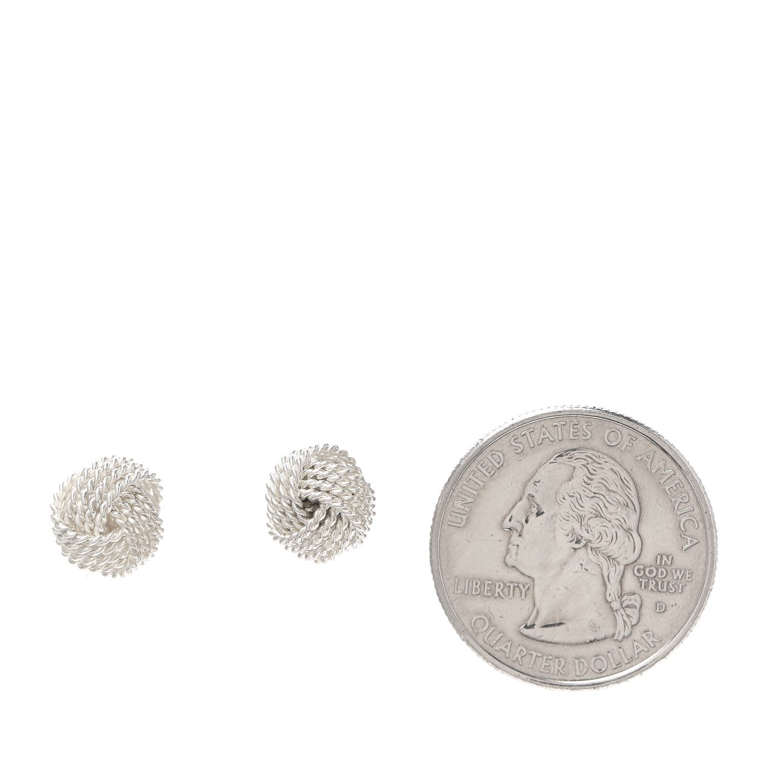 Tiffany Sterling Silver Twist Knot Earrings 2 of 4