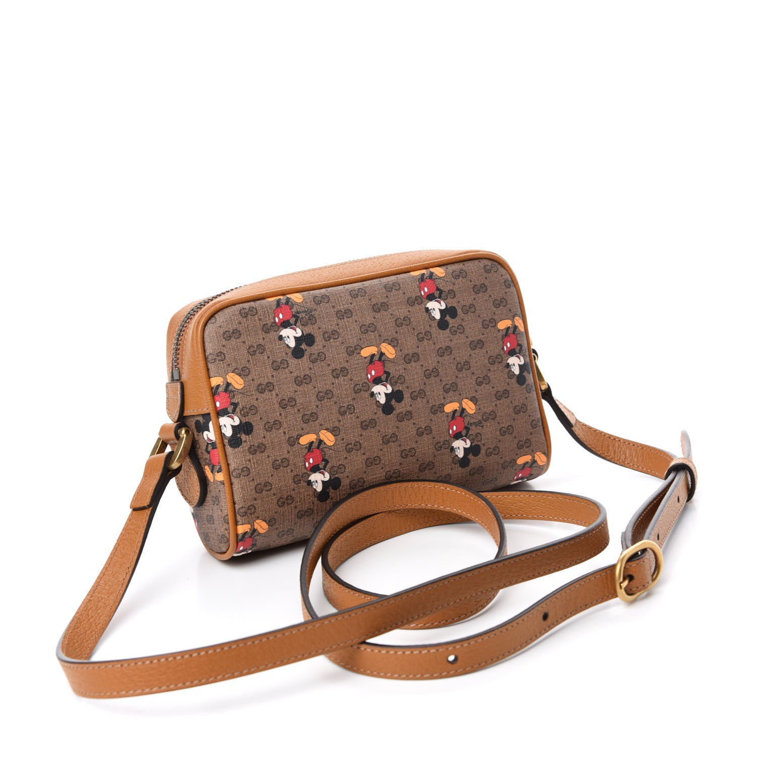Gucci X DISNEY Mini Vintage GG Supreme Monogram Mickey Mouse Shoulder Bag Beige Vintage Sun Oil 3 of 11