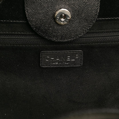 Chanel Caviar Medium Studded Deauville Tote Black 6 of 12