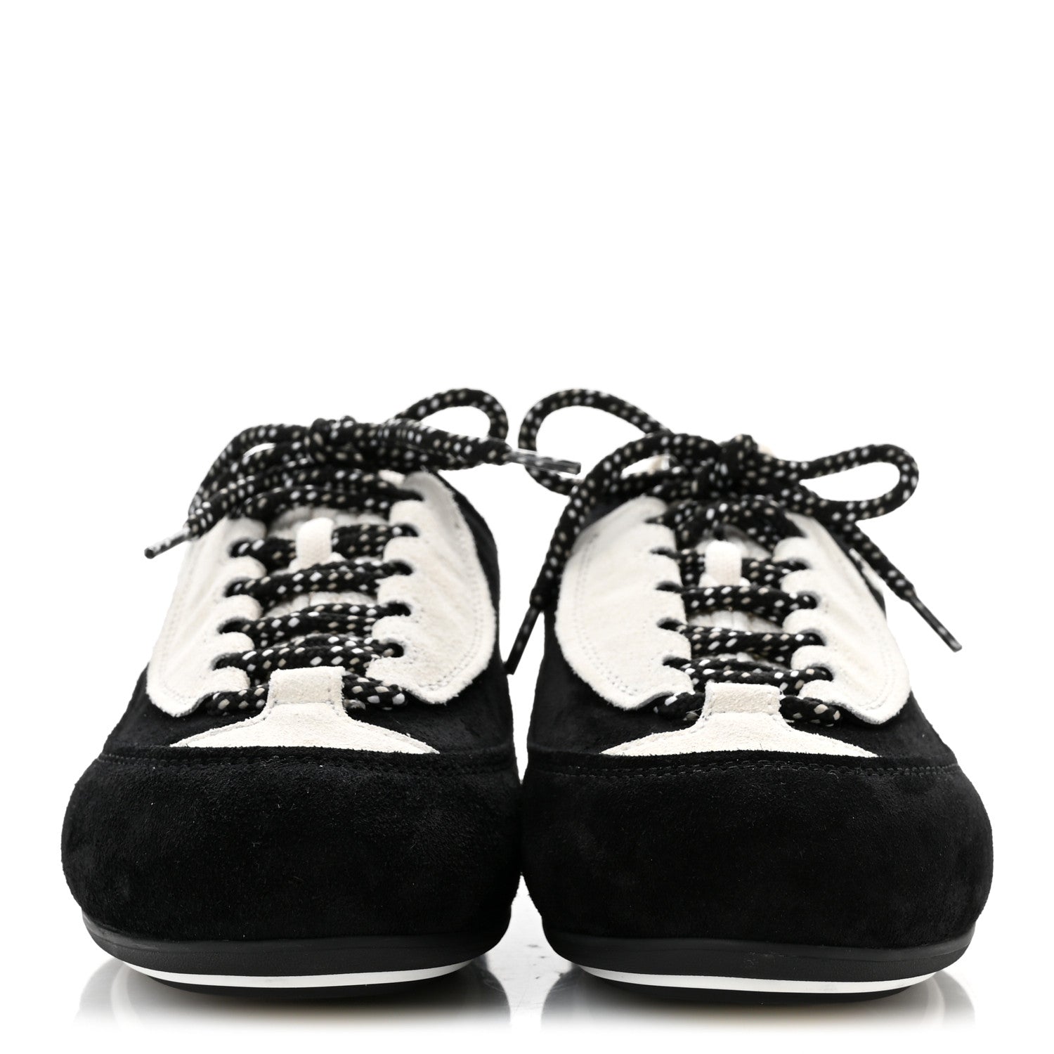 Chanel Velvet Calfskin Mixed Fibers Low Top CC Sneakers 37 Black