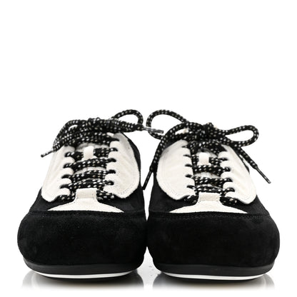 Chanel Velvet Calfskin Mixed Fibers Low Top CC Sneakers 37 Black 3 of 8