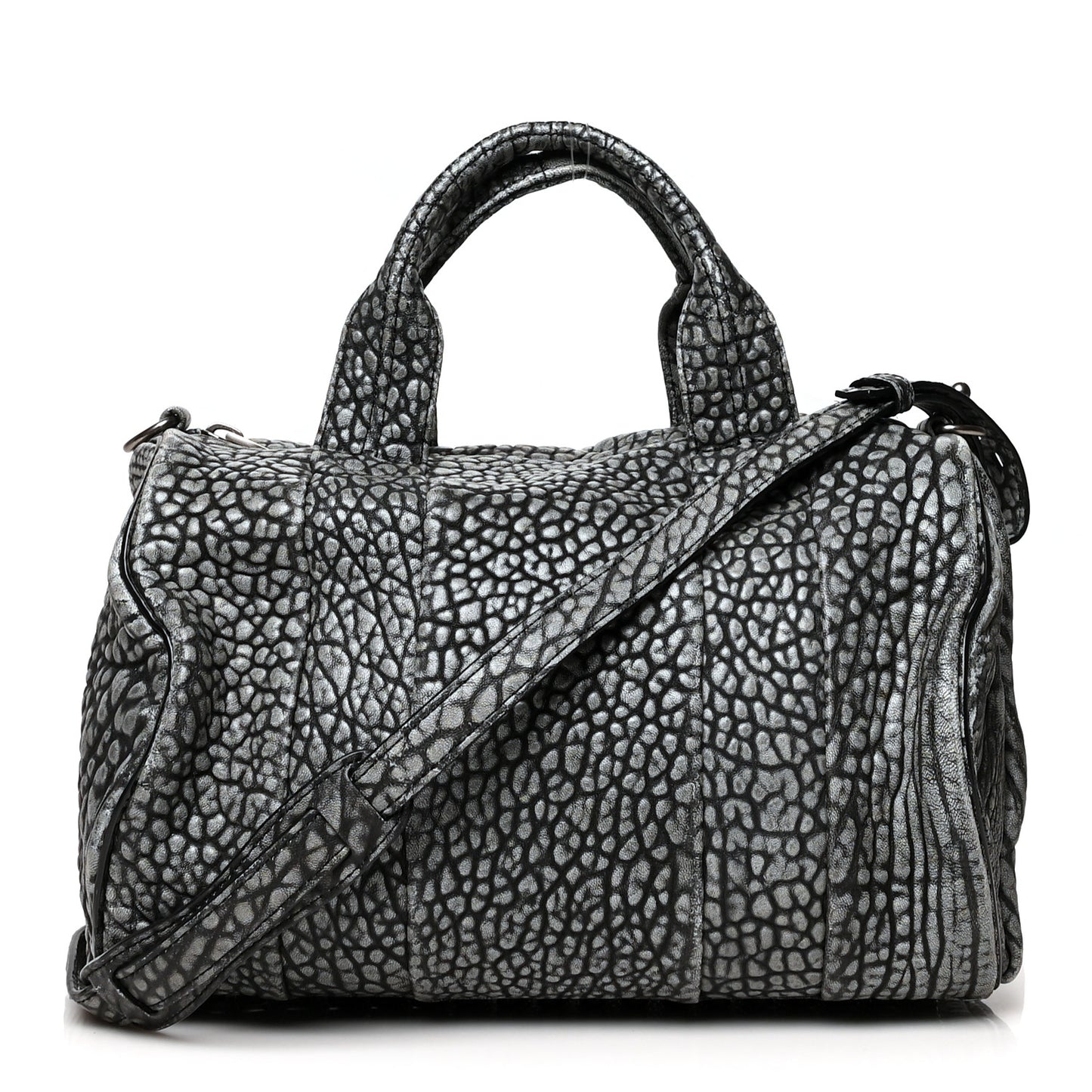 Pebbled Lambskin Rocco Silver Hardware