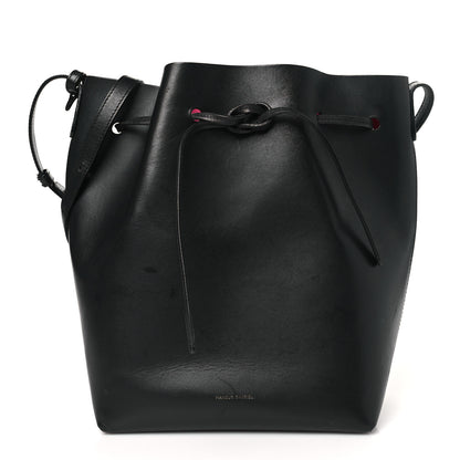 Mansur Gavriel Vegetable Tanned Calfskin Bucket Bag Black Dolly 1 of 14