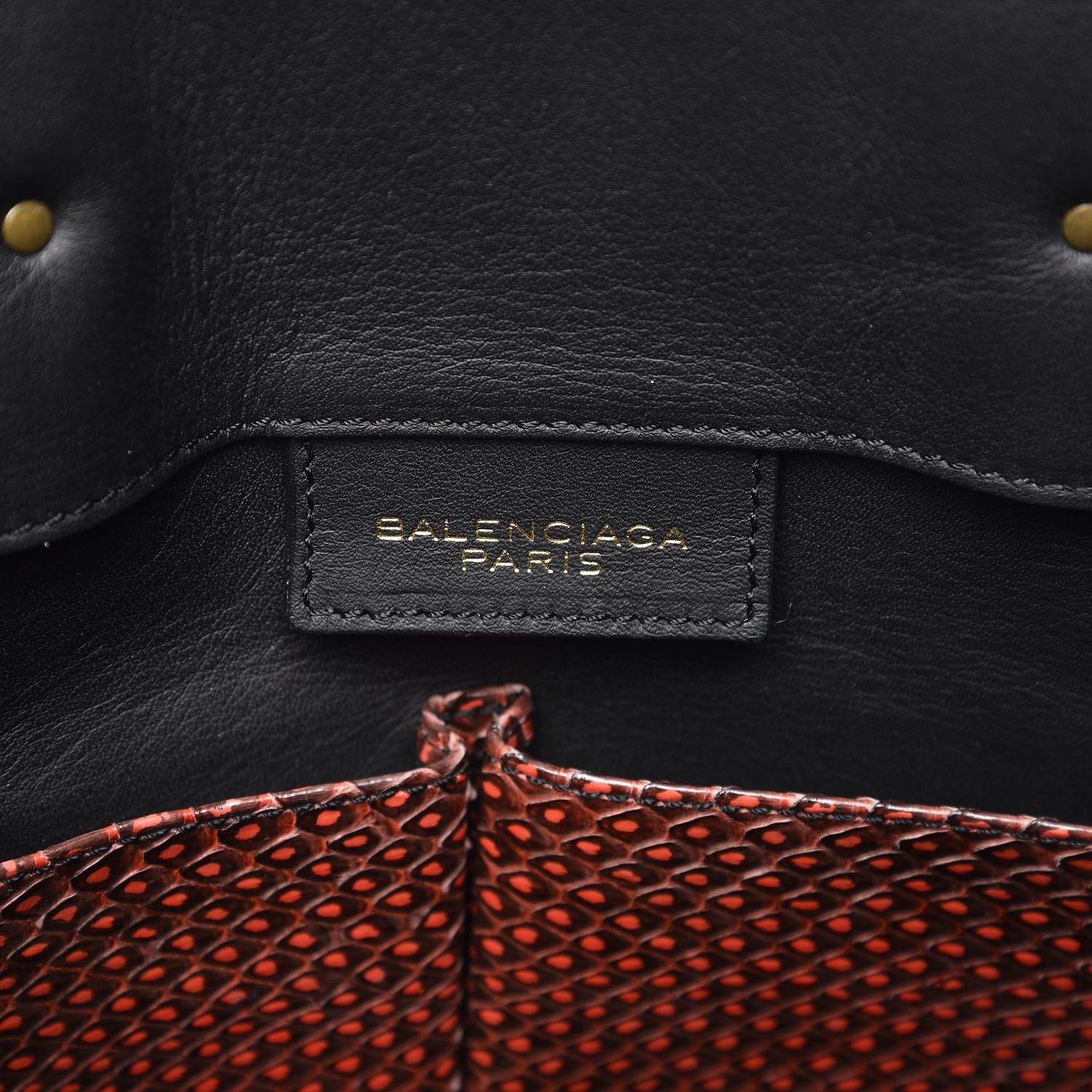 Balenciaga Elaphe Papier Ledger Tote Red 6 of 9