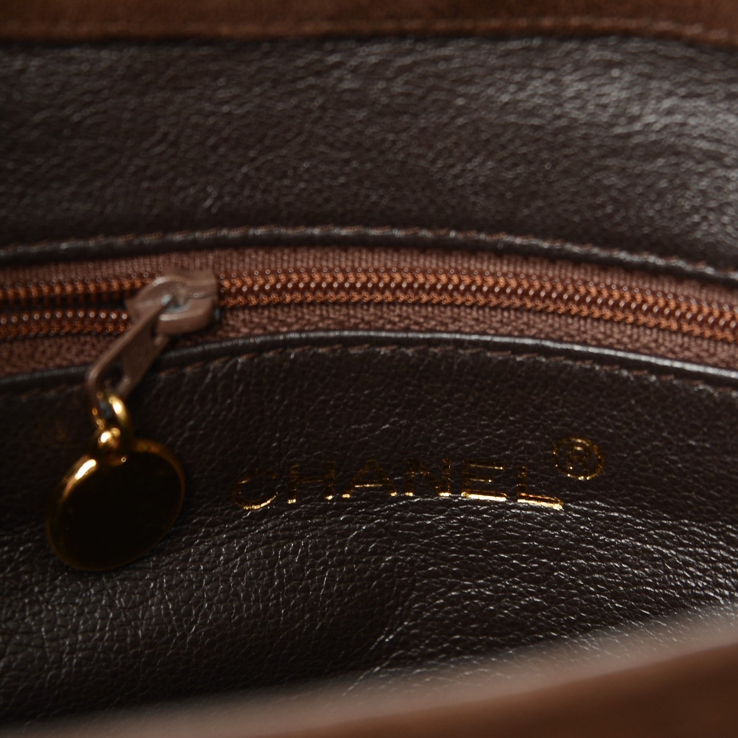 Suede Quilted Shoulder Bag Brown