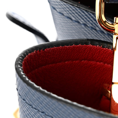 Prada Saffiano Cuir Large Double Bag Bleuette 11 of 11