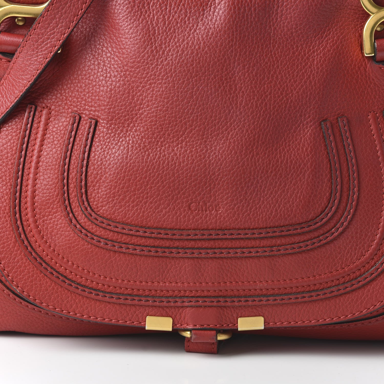 Chloe Calfskin Medium Marcie Satchel Red 9 of 11