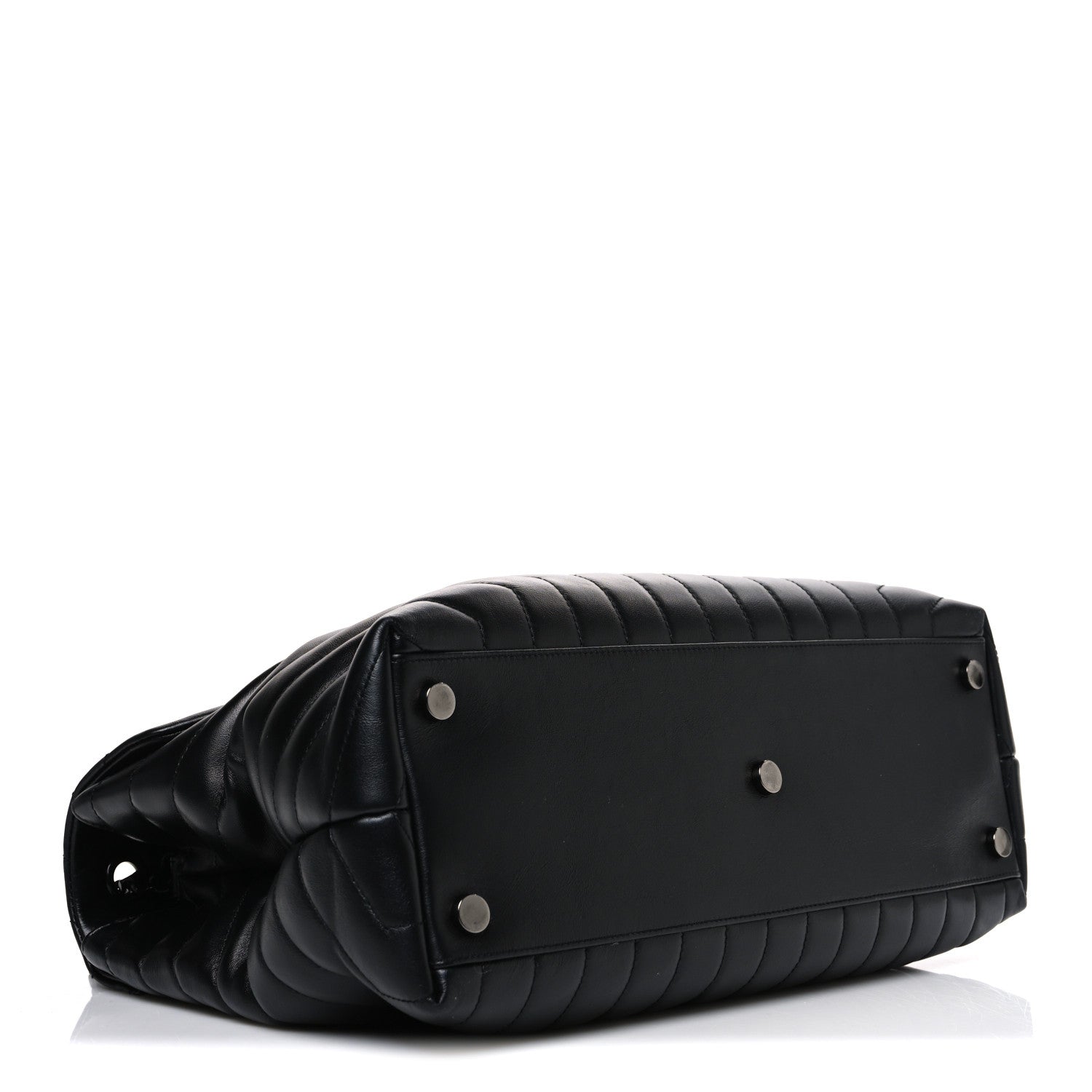 Saint Laurent Calfskin Y Quilted Monogram Monochrome Large Loulou Chain Satchel Black 3 of 9