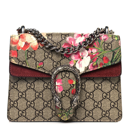 Gucci GG Supreme Monogram Blooms Mini Dionysus Shoulder Bag Beige Multicolor Dry Rose 1 of 14