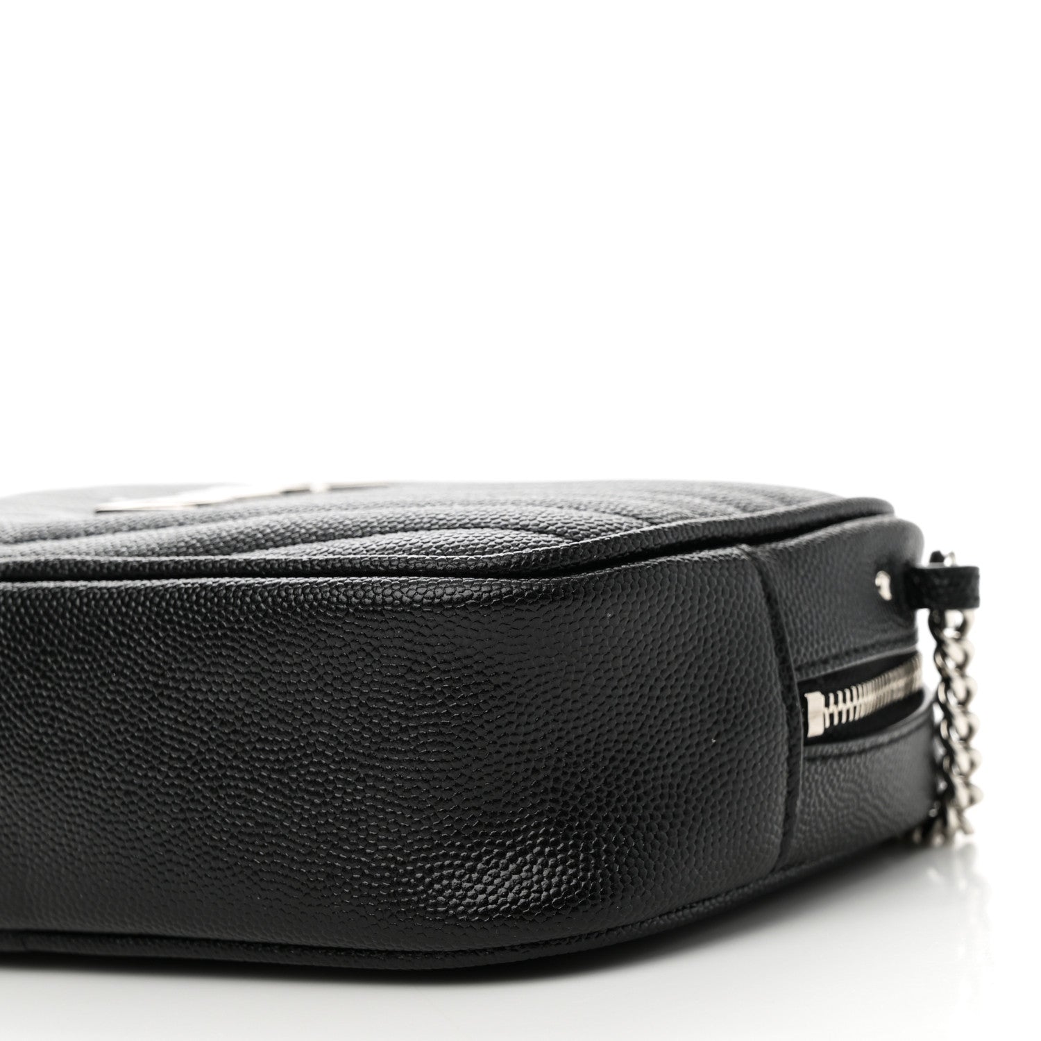 Saint Laurent Grain De Poudre Matelasse Monogram Mini Lou Camera Bag Black 10 of 11