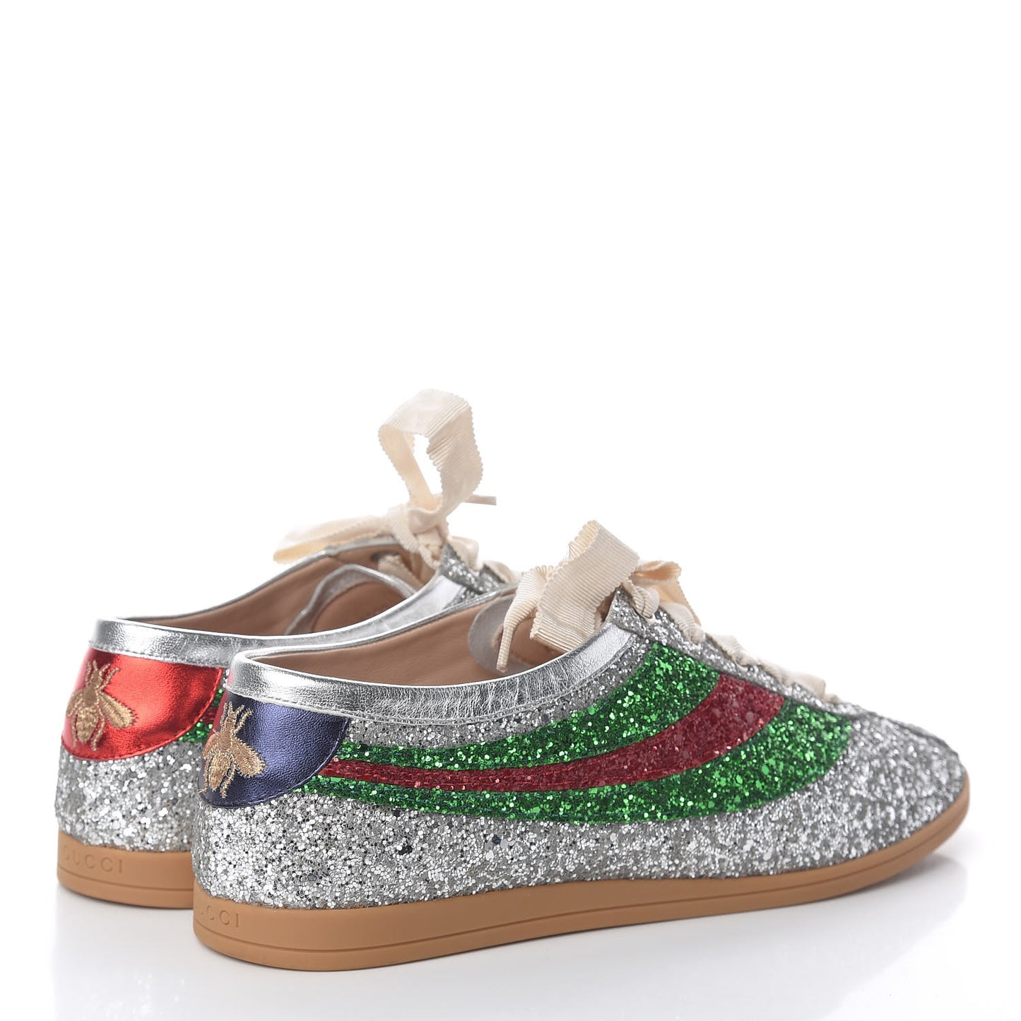 Glitter Fabric Web Mens Falacer Sneakers 7 Silver