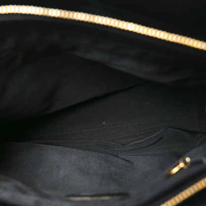 Chanel Caviar Embroidered Logo Shoulder Bag Black 4 of 10