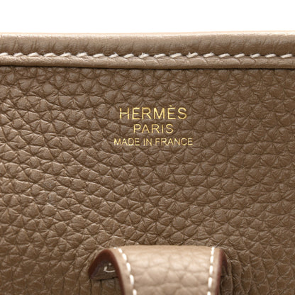Hermes Taurillon Clemence EVELYNE III PM Etoupe 6 of 11