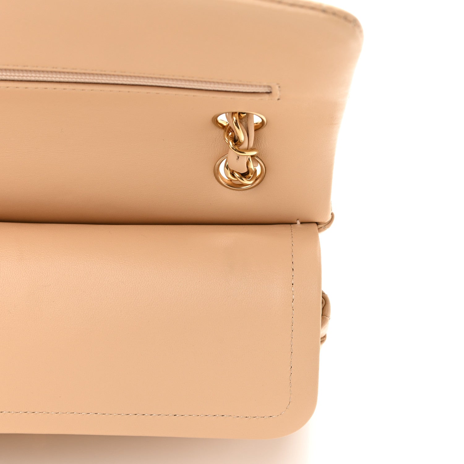 Chanel Lambskin Quilted Small Double Flap Beige 10 of 14