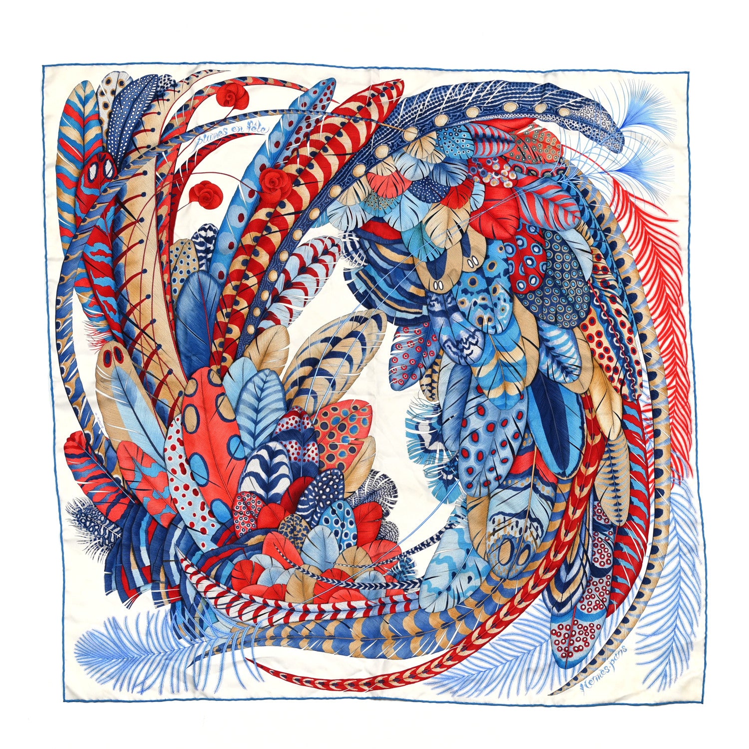 Hermes Silk Plumes En Fete Scarf 90 2 of 7
