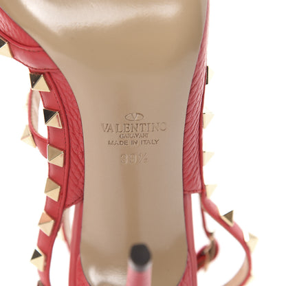 Valentino Garavani Pebbled Calfskin Rockstud Ankle Strap 100mm Pumps 39.5 Rock Pink 8 of 10