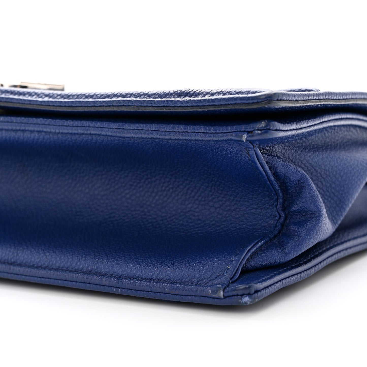 Grained Calfskin Medium Diorama Flap Bag Blue