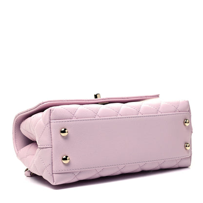 Chanel Caviar Quilted Mini Coco Handle Flap Pink 3 of 8