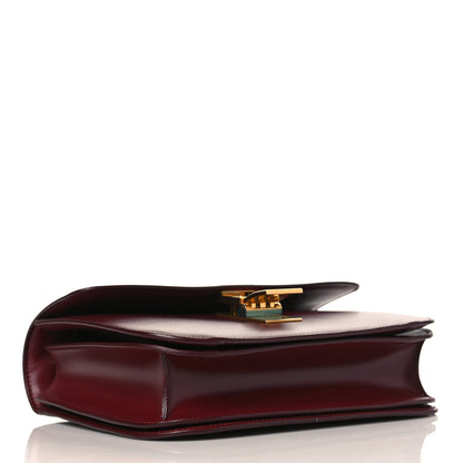 Celine Box Calfskin Medium Classic Box Flap Bag Burgundy 3 of 9