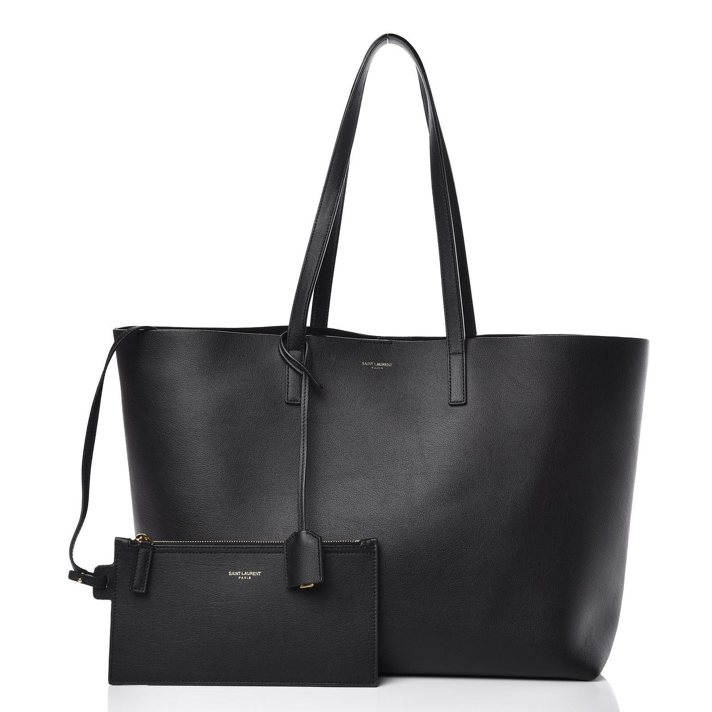 Calfskin Large Shopping Tote Black