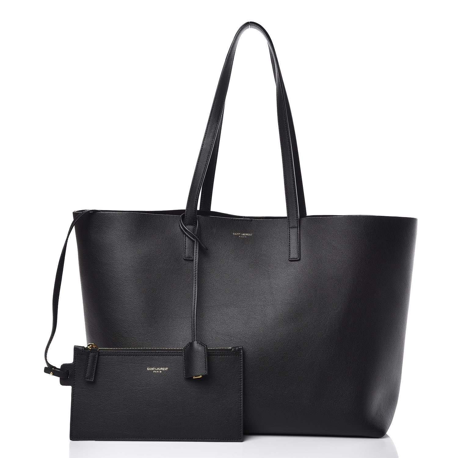 Saint Laurent Calfskin Large Shopping Tote Black 1 of 12