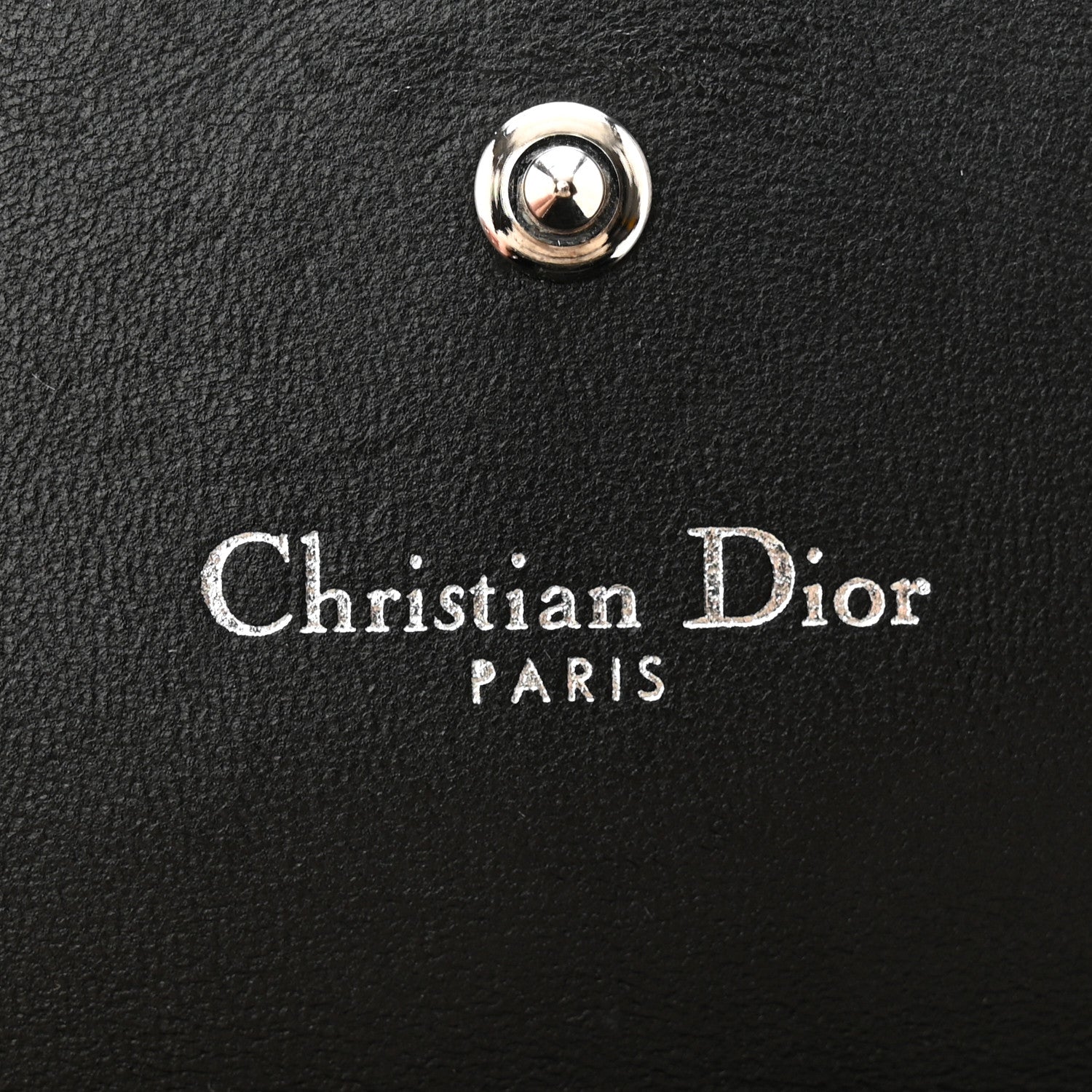 Christian Dior Grained Calfskin Diorama Croisiere Chain Wallet Black 5 of 10