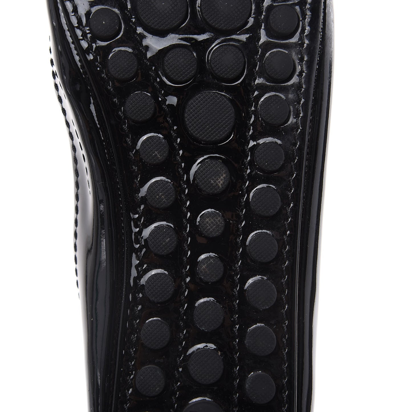 Patent Calfskin Oxford Ballerina Flats 38.5 Black